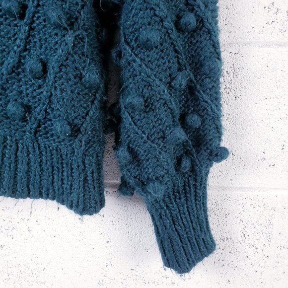 C/MEO Collective Women's Small Green Trade Places Pommed Sweater Crewneck Knit - Picture 4 of 8